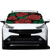 Red Roses Tattoo Print Car Windshield Snow Cover