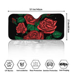 Red Roses Tattoo Print Car Windshield Sun Shade