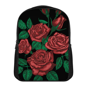 Red Roses Tattoo Print Casual Backpack