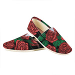 Red Roses Tattoo Print Casual Shoes