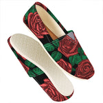 Red Roses Tattoo Print Casual Shoes