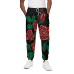 Red Roses Tattoo Print Cotton Pants