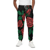 Red Roses Tattoo Print Cotton Pants