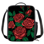 Red Roses Tattoo Print Crossbody Lunch Bag