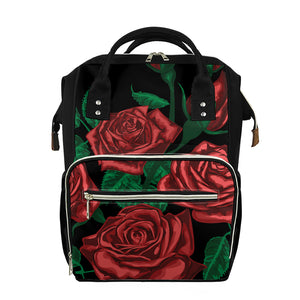 Red Roses Tattoo Print Diaper Bag