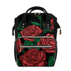 Red Roses Tattoo Print Diaper Bag