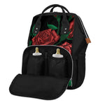 Red Roses Tattoo Print Diaper Bag