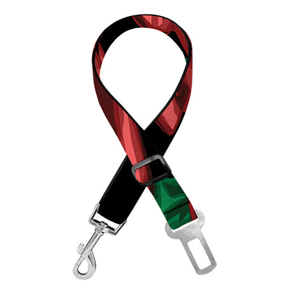 Red Roses Tattoo Print Dog Seat Belt