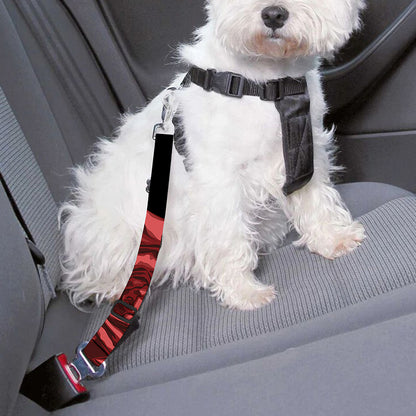 Red Roses Tattoo Print Dog Seat Belt