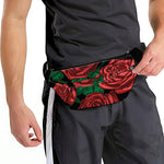 Red Roses Tattoo Print Fanny Pack