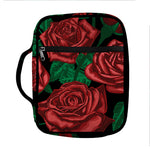 Red Roses Tattoo Print Front Pocket Bible Bag