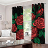 Red Roses Tattoo Print Grommet Curtains
