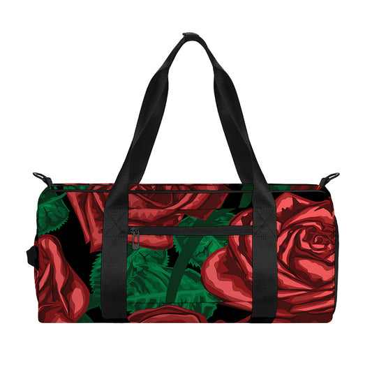 Red Roses Tattoo Print Gym Bag