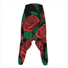 Red Roses Tattoo Print Hammer Pants