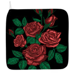 Red Roses Tattoo Print Hand Towel