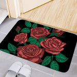 Red Roses Tattoo Print Indoor Door Mat