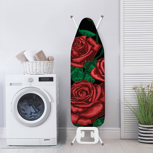 Red Roses Tattoo Print Ironing Board Cover