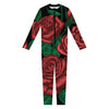 Red Roses Tattoo Print Jumpsuit