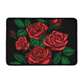 Red Roses Tattoo Print Kitchen Mat