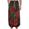 Red Roses Tattoo Print Lantern Pants