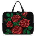 Red Roses Tattoo Print Laptop Sleeve With Handle