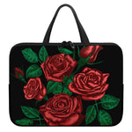 Red Roses Tattoo Print Laptop Sleeve With Handle