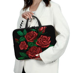 Red Roses Tattoo Print Laptop Sleeve With Handle