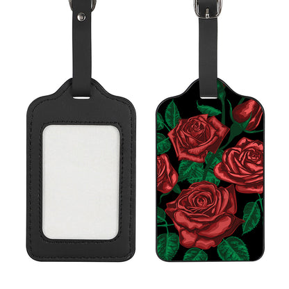 Red Roses Tattoo Print Luggage Tag