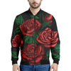 Red Roses Tattoo Print Men's Bomber Jacket