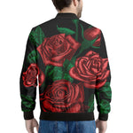 Red Roses Tattoo Print Men's Bomber Jacket