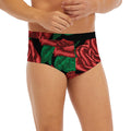 Red Roses Tattoo Print Men's Briefs