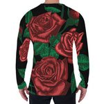 Red Roses Tattoo Print Men's Long Sleeve T-Shirt