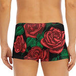 Red Roses Tattoo Print Men's Short Boxer Briefs