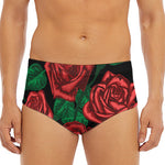 Red Roses Tattoo Print Men's Triangle Swim Briefs