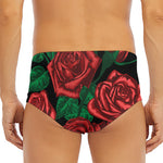 Red Roses Tattoo Print Men's Triangle Swim Briefs