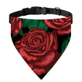 Red Roses Tattoo Print Over The Collar Dog Bandana