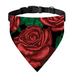Red Roses Tattoo Print Over The Collar Dog Bandana