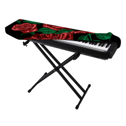 Red Roses Tattoo Print Piano Keyboard Cover