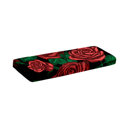 Red Roses Tattoo Print Piano Keyboard Cover
