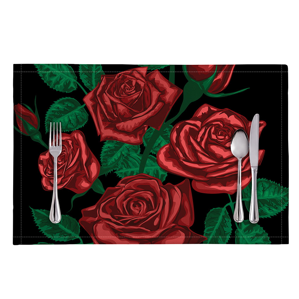 Red Roses Tattoo Print Placemat