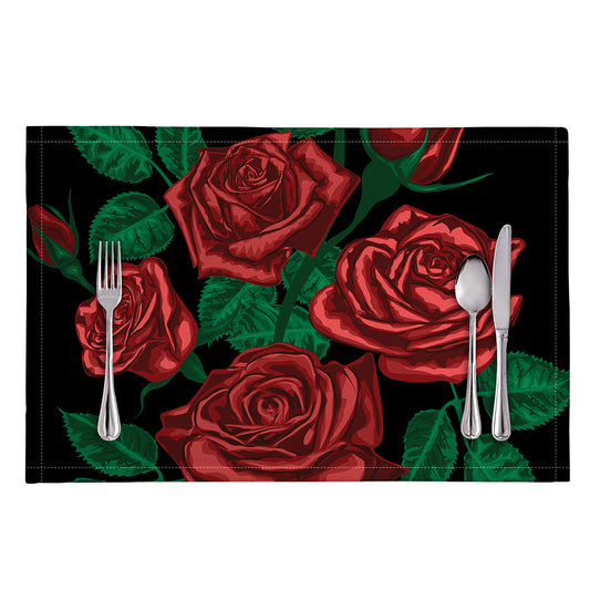Red Roses Tattoo Print Placemat