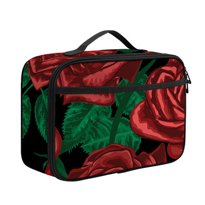 Red Roses Tattoo Print Portable Lunch Bag