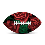 Red Roses Tattoo Print Rugby Ball
