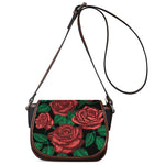 Red Roses Tattoo Print Saddle Bag