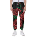 Red Roses Tattoo Print Joggers