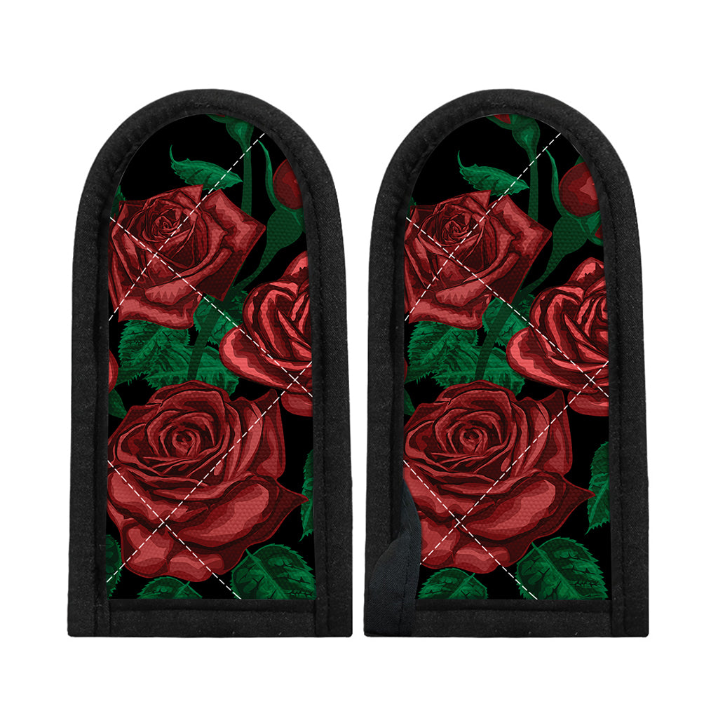 Red Roses Tattoo Print Skillet Handle Cover