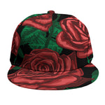 Red Roses Tattoo Print Snapback Cap