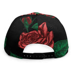 Red Roses Tattoo Print Snapback Cap