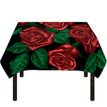 Red Roses Tattoo Print Tablecloth