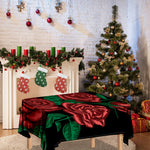 Red Roses Tattoo Print Tablecloth
